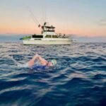a 70 year old woman swam 20 miles across californias catalina channel after her brother received a kidney transplant she raised over 15000
