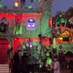 a boston couple spent months wrapping their ordinary home in hand carved foam to create a dracula style castle for halloween 2026 image credit annie boston dot com