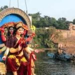 a police official said they received a dial 100 call alleging eggs were thrown at a durga mata idol during a procession near santosh nagar hotel lane