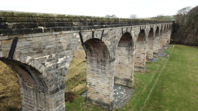 a railway viaduct built in 1854 was repaired with bat roosts hidden in its stonework the 2 million project preserved a structure that trains stopped using in 1964
