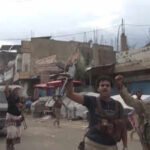 armed houthi fighters march on the streets of jabal habshi district taiz governorate yemen reuters