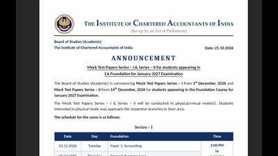 ca foundation 2027 mock test schedule