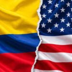 colombian and american flags