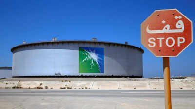 file photo an aramco tank is seen at saudi aramcos ras tanura oil refinery and oil terminal