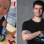he was born with an underdeveloped arm and faced hurtful comments as a child at 18 he built a working lego prosthetic helping an 8 year old boy with similar limb differences