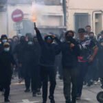 high school students protest in france