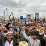 houthi supporters rally to celebrate advances by houthi forces along the red sea coastline reuters
