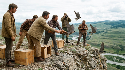 in 1974 more than 6000 peregrine falcons were released into the wild after the population wiped out helping restore the once endangered birds across north america
