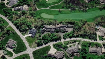 in 2011 an ohio man was served foreclosure papers on his 45 million 17000 sq ft mansion after nearly 15 years of hearings image credit google earth