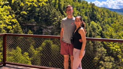 in 2025 a wisconsin hiking couple were struck by lightning and eva revived nick twice during a 50 minute rescue wait a year later they are married and she is due to receive a lifesaving award