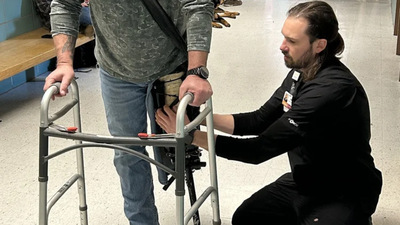 meet ben hogan former bike mechanic turning discarded bicycles into prosthetic legs shares free instructions online to help others recreate the design locally