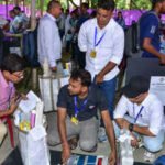 nagaon assam oct 05 ani polling officials check electronic voting machines