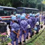 new delhi jul 21 ani police and raf personnel stand guard near pm modis re