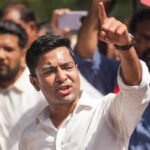 new delhi oct 06 ani tmc mp abhishek banerjee raises slogans during the india