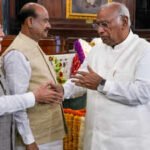 pm modi with rajya sabha lop mallikarjun kharge file photo