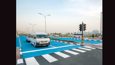 qatar painted sections of its roads blue to fight extreme heat the 2019 pilot tested a coating designed to reflect 50 of sunlight