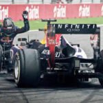 sebastian vettal red bull formula one driver sebastian vettel of germany bows down in front of his