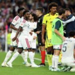 soccer football laliga real madrid v villarreal estadio bernabeu madrid spain october 10 2026 real madrids vinicius junior reacts as he leaves the pitch after being shown a red card