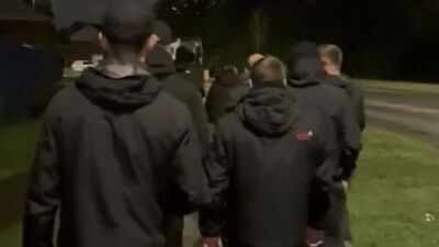 the group calling itself the chelmsley wood patriots carried out a late night patrol at meriden park in the west midlands