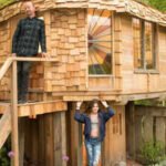 the mushroom shed was designed to resemble a mushroom