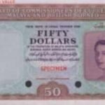 the rare uncirculated banknote featuring a young queen elizabeth ii