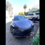 the tesla car that ishan pandhare was driving that hit two students