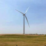 the turbine sends electricity to a nearby power station from where it is supplied to local customers