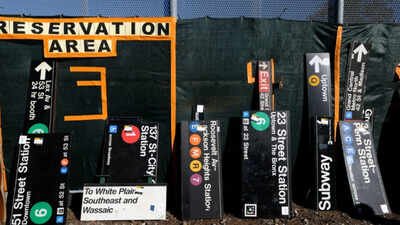 the two day sale offered old subway signs seats and metrocards once used across new york city