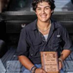 yepez with the award